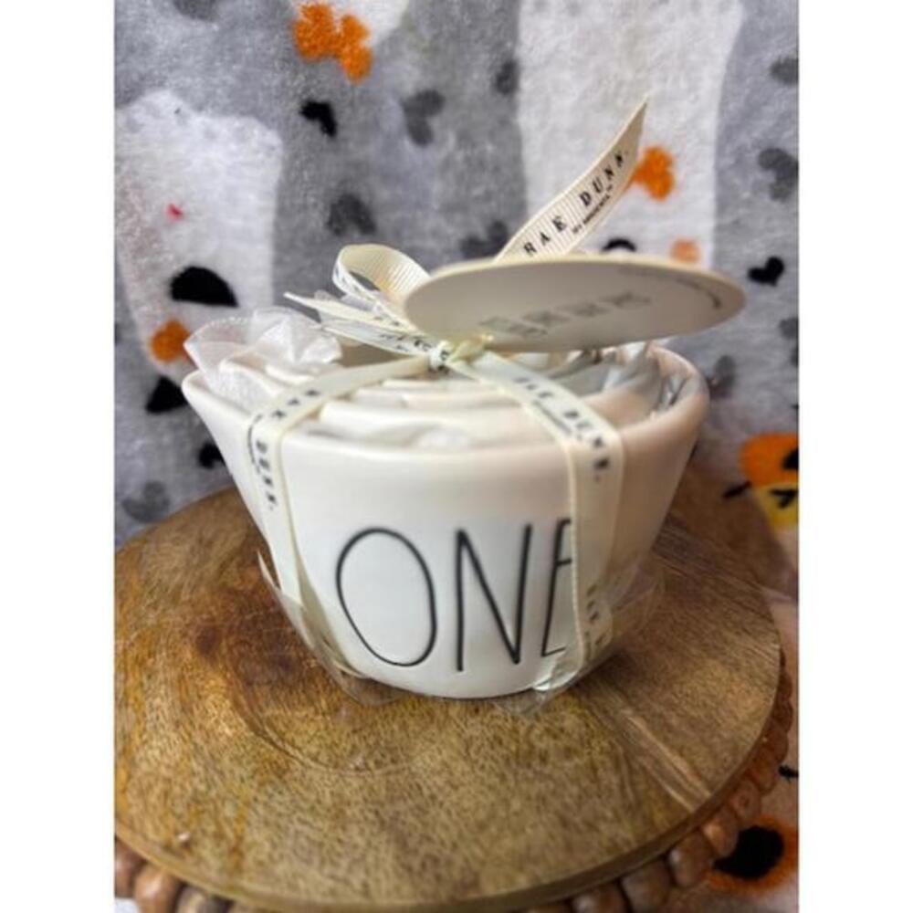Rae Dunn “ONE” White Ceramic Measuring Cups Set of 4 Artisan Collection NWT